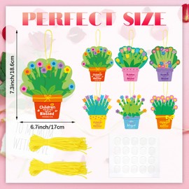 ReliThick 30 Sets Religious Mother's Day Crafts for Kids DIY Mother's Day Flower Pot Handprint Crafts Kit Mothers Day Gifts Party Favors Fun Classroom Home Activities Games Toys
