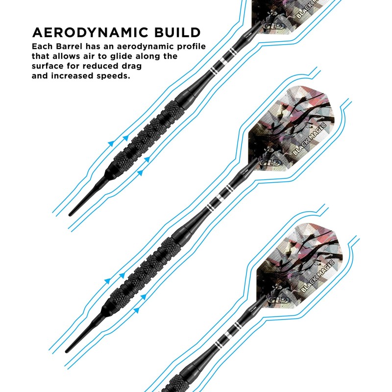 Viper by GLD Products Black Magic Soft Tip Darts, Medium