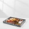 AGIOTA Boho Coffee Table Trays Serving Tray with Handles Large