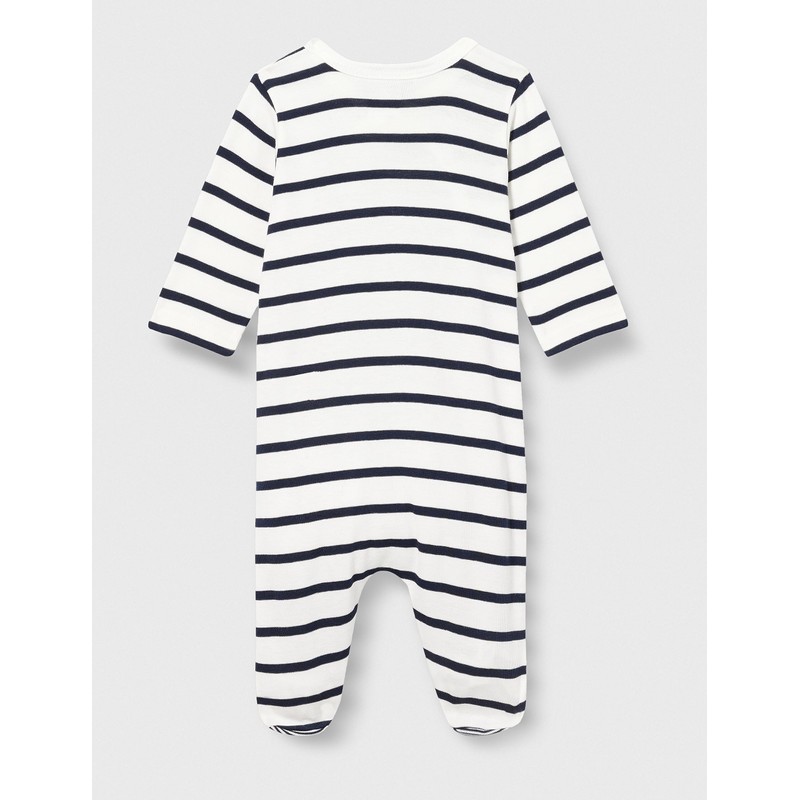 Petit Bateau Unisex Baby Pyjamas for Sleeping Well, White Marshmallow