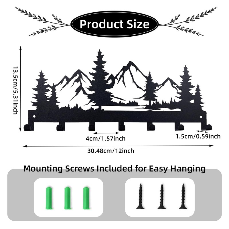 Key Holder, Metal Key Holder for Wall Key Hooks, Key