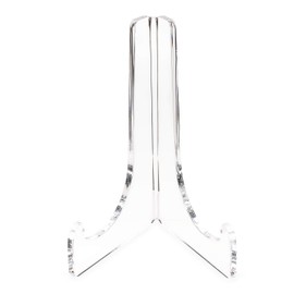Clear Choice Single-Bend Acrylic Easel Stand 8.5 H | Multipurpose Easel, Display Flat Plates, Photos, Place Cards, Weddings, Funerals or Birthdays | Clear (H 8 ½ x W 5 3/4 X D 5)