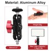 HSU Aluminum Alloy Double Ball Head Adapter, Magic Arm with
