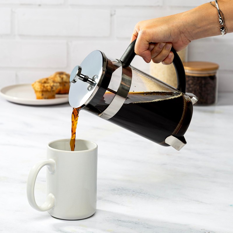 PR 8C Glass SS French Press