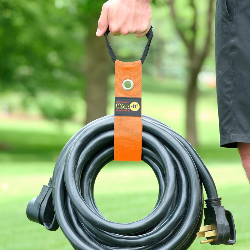 Easy-Carry Wrap-It Storage Straps - 22” (2-Pack) Blaze Orange –