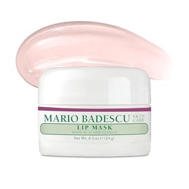 Mario Badescu mascarilla para labios con acaí y vainilla para todo tipo de piel, tratamiento de labios durante la noche enriquecido con aceite de coco suavizante de la piel y manteca de karité hidratante, 14 gr
