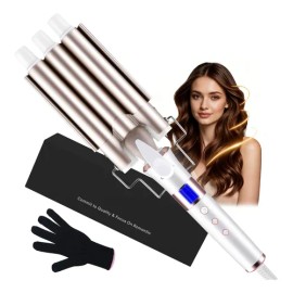 Tenaza Rizador De Cabello Cerámica Waflera Ferro 22mm Ondas
