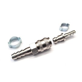  Rectus 21 Type Quick Connector Set - Probe with 6mm Hosetail & Coupler with 8mm Hosetail + O Clip x 2 - Used on Water Fed Pole Systems