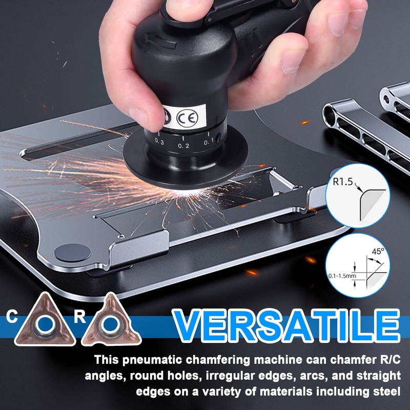 Pneumatic Chamfering Machine Carpenter Chamfering Tool Portable Handheld Grind Tool
