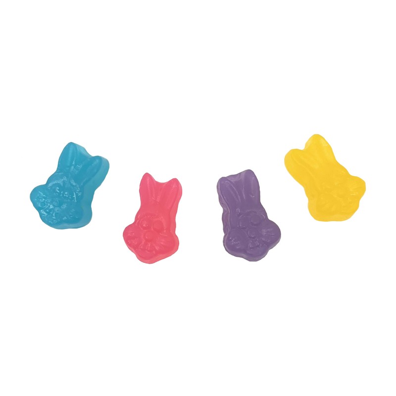YANKEETRADERS Rabbit Jubes Gummy Candies, Assorted Fruit Flavors, 2 Pound
