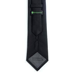 fortunatever Mens Solid Neckties,Black Tie For Men With Gift Box,58"×3.35"