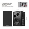 Elimavi Powered Bookshelf Speakers 35W RMS,Record Player Speakers with 4''