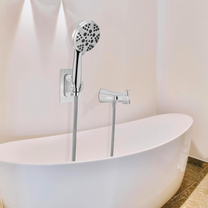 Tub Spout Diverter with Shower Hose Adapter Connection - Chrome