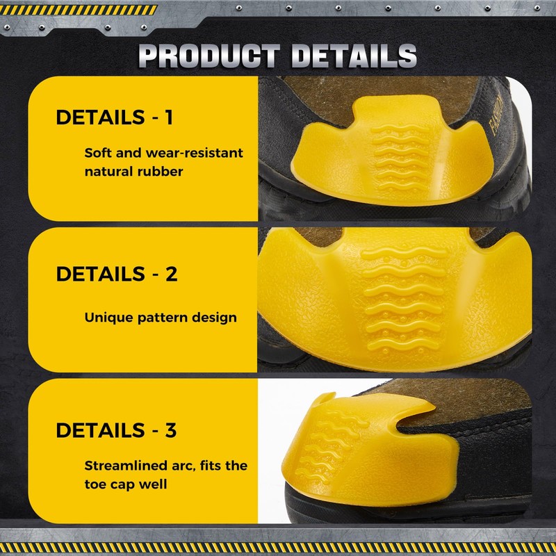 Bencailor Boot Toe Protectors Work Boot Guards Shoe Toe Cap