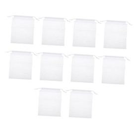 BESPORTBLE 10pcs Non Woven Net Bags with Draw String Durable Mesh Sacks for Fishing Bait Storage Easy Open Closure Machine Washable for Fishing Enthusiasts
