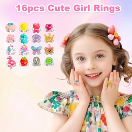 ELEMIRSA Little Girls Kids Jewelry Sets Girl Princess Jewelry Dress Up Accessories Toy Playset Set for Toddlers