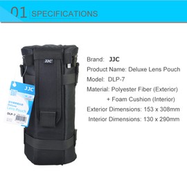 JJC Dlp-7 Deluxe Objektivtasche für Sigma 150-500mm F5-6.3 Dg Os HSM Tamron Sp 150-600mm F/5-6.3 Di Vc Usd Sigma 150-600mm F5-6.3 Dg Os HSM | C MA 150 600 mm F5-6.3 Dg Os HSM