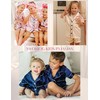 SWOMOG Kids Satin 2 Piece Pyjamas Sets Soft Short Sleeve