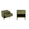 Manhattan Comfort Dumbo Modern Nightstand 2.0 with 2 Metal Feet