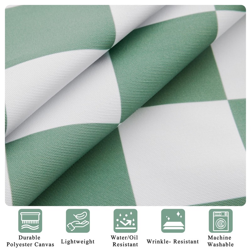 Ohocut 2 Pack Checkered Kitchen Apron, Sage Green Checkerboard Aprons