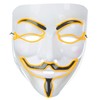 Brandsseller Carnival Mask Anonymous Party Mask Vendetta LED Illuminated White