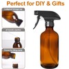 LANBEAUTIFY 8oz Amber Glass Spray Bottles - 2 Pack Empty