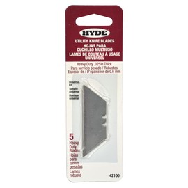 10-Pack of 5 pk Hyde 42100 Hyde Heavy Duty Utility Knife Blade, 5-Pack