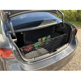 EACCESSORIES EA (x2) Rear Trunk Organizer Cargo Nets for Mazda6 2014-2021 – Envelope Style Cargo Nets for Sedan - Premium Mesh Car Trunk Organizer Vehicle Carrier Storage – Compatible with Mazda 6