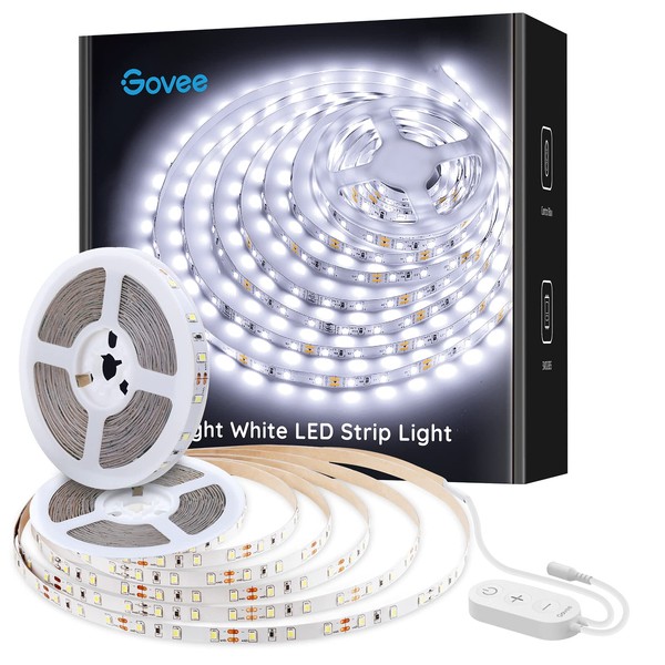 Govee White LED Strip Lights 32.8ft, 6500K Dimmable LED Light