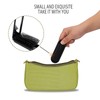 Travel Hair Brush with Mirror, Portable Folding Scalp Massage Comb,