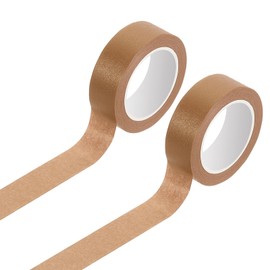 sourcing map 2 Rolls Colored Masking Tape, 11 Yards x 0.6" Colored Washi Tape Painters Tape, Decorative Masking Tape for Arts & Crafts Labeling DIY Scrapbooking Gift Wrapping, Light Brown