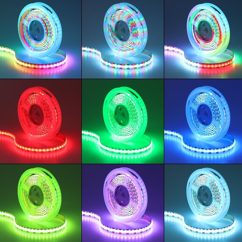 GOMING DC 5V WS2812B 6.6ft(2M) Individually Addressable COB LED Strip