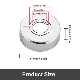 4 Pieces Rosette Shower Tap, DEANKEJI Cover Rosette Heating Pipe Rosette 3 Sizes Adjustable, for Shower Accessories, Tap Decoration