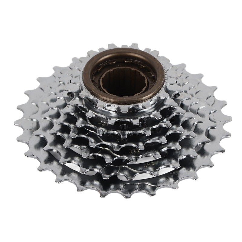 7 Speed Freewheel 13‑28T Bike Threaded Flywheel Silver Steel Bike