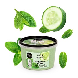 Organic Shop Fresh & Pure Exfoliating Salt Body Scrub Mint & Cucumber, 250 ml