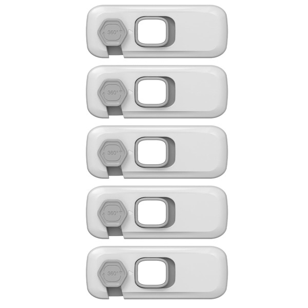 Namvo 5 PCS Sicherheitsschlösser Einklemmschutz Handtürschloss Schranktürschloss Schutz Kühlschrank Schubladenschloss