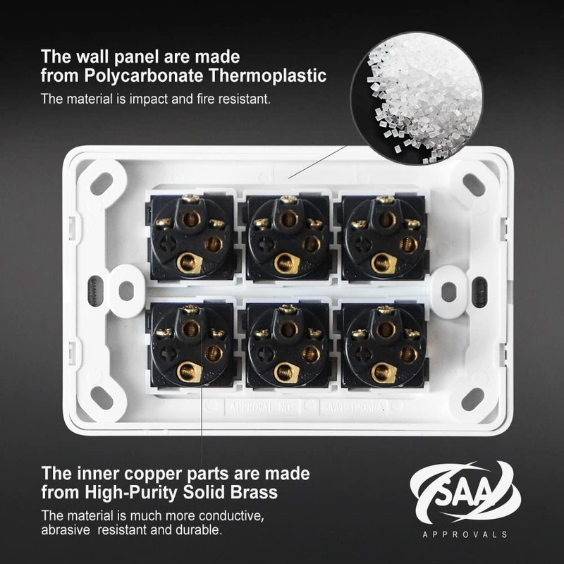 Contech CLSOL 6 Gang 2 Way Push Button Light Switch