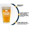 Dairy Farmer Pint Glass 16oz -Morning Late - Farm Gifts