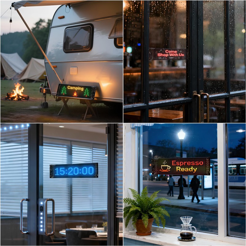 Ligrel 14.7"x3.6" LED Eyes for Car Windshield - Devil Eyes