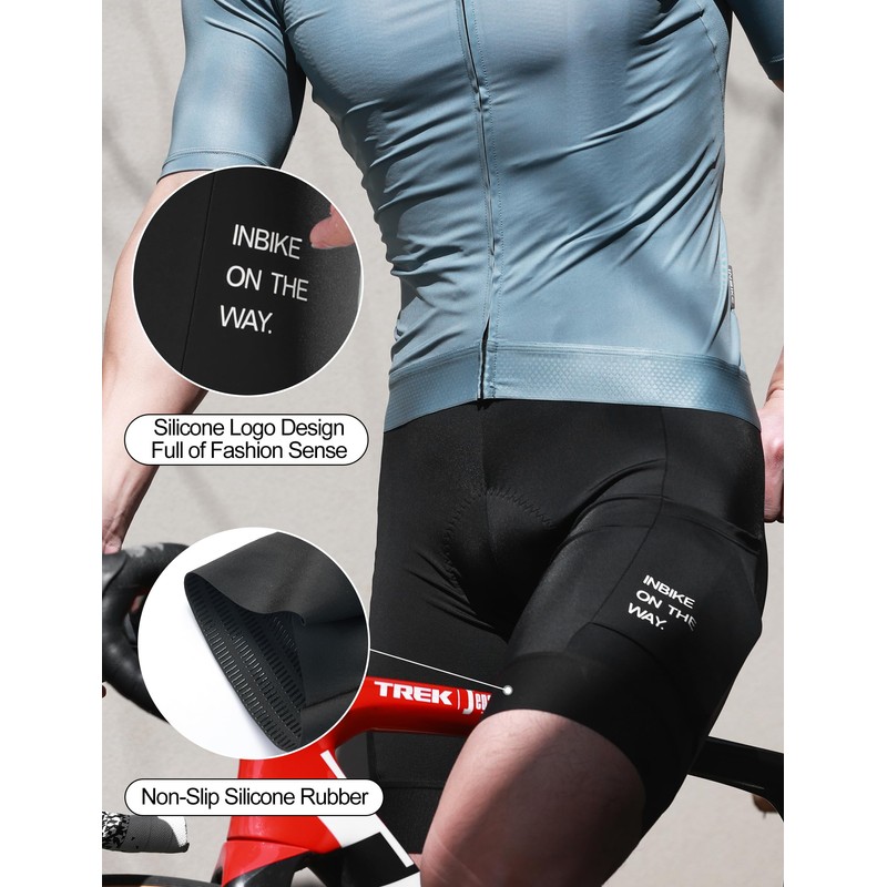 INBIKE Men's Cycling Shorts with Seat Padding Pocket Summer Breathable