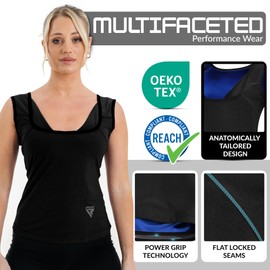RDX Women’s Sauna Vest Heat Trapping Sweat Waist Trainer - REACH OEKO TEX 100 Certified Body Shaper