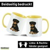 Huuraa Keramiktasse Rottweiler Rotti Comic Geschenk 330ml Gelb Rottweiler Überraschung