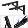 Biugaaufai 10 Pack 12 Inch Black Folding Shelf Brackets with