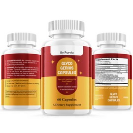 Purvia (3 Pack) Glyco Genius Capsules Strength Formula Wellness Support  (180 Capsules)