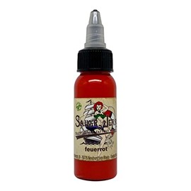 REACH-konforme Sailor Jerry Tattoofarbe Feuerrot (blazing red), 30 ml rot. Deutsche Tattootinte, Made in GERMANY und mit Zertifikat, TÃ¤towierfarbe, Tattoo Ink, deutsche Tattoofarbe, Vertrieb durch HAN-SEN GmbH