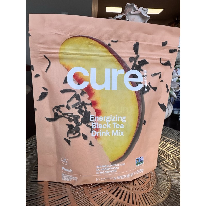 365 Cure Hydration Electrolyte Drink Mix Peach Flavor 14ct NEW