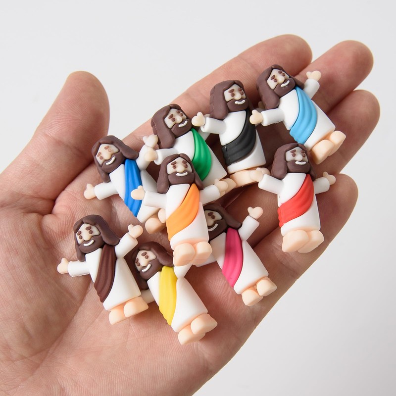 ARCHCRTC 60 Pcs Little Jesus Figurine Miniature Tiny Jesus Figures