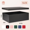 YINUOYOUJIA 3 Pack Large Black Gift Box 16.5x13x5.5 inches,Black Boxes