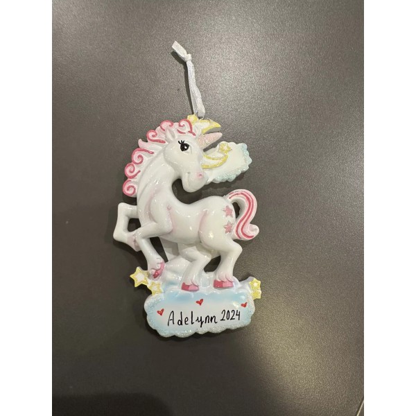 Polarx Unicorn Personalized Christmas Ornament