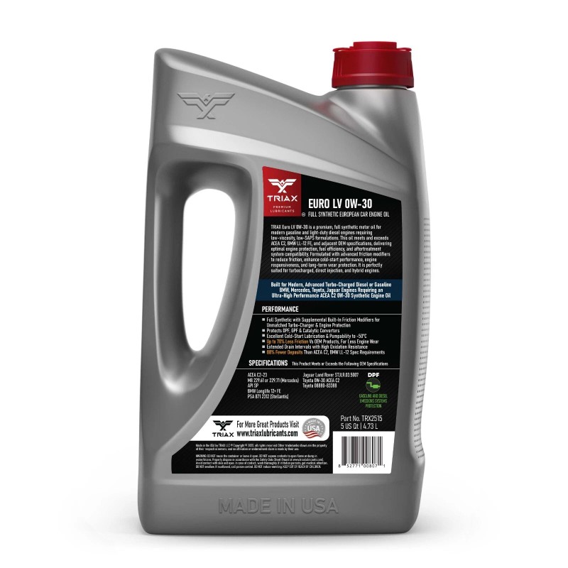 TRIAX Euro LV 0W-30 ACEA C2 Full Synthetic European Engine